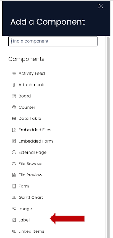 Component list